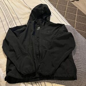 Billabong Men's Black Hooded Windbreaker (Small)